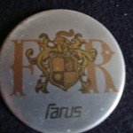 Emblema de carro antigo Farus dourado