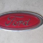 Emblema de carro antigo Ford oval vermelho