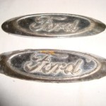 Emblema de carro antigo Ford oval azul