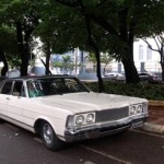 Foto do carro antigo Ford Galaxie cor branco