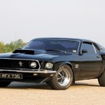 Foto do carro antigo Ford Mustang 429 cor preto