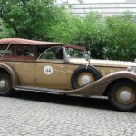 Foto do carro antigo Horch modelo 750 cabriolet ano 1935 cor marron