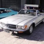 Foto do carro antigo Mercedes-Benz modelo 280 SL cor prata